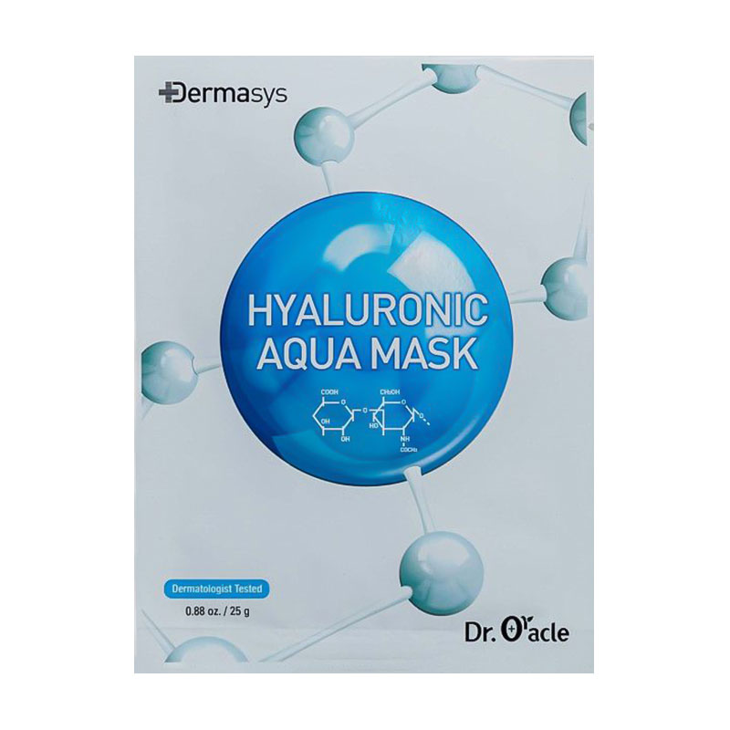 Тканинна зволожувальна маска для обличчя Dr. Oracle Hyaluronic Aqua Mask з гіалуроновою кислотою, 25 г